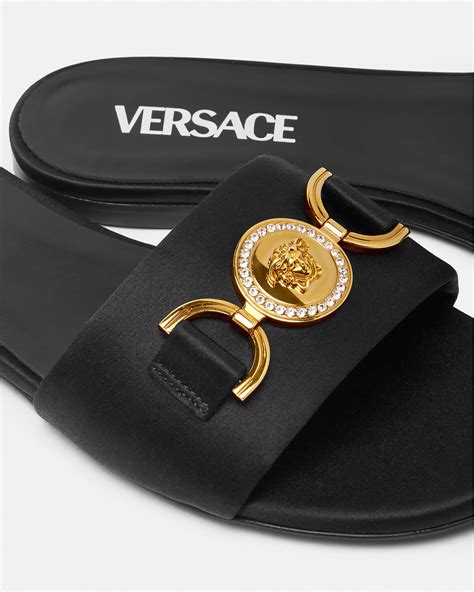 versace girl sandals|versace medusa flats sandals women.